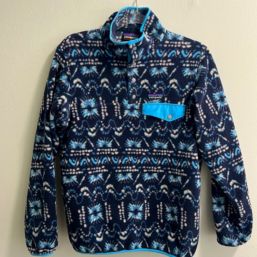 Rare Patagonia LW Synchilla Snap-T Pullover Sunshine Dye Hz New Navy